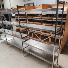 Stainless steel rack - 336x40x182 cm